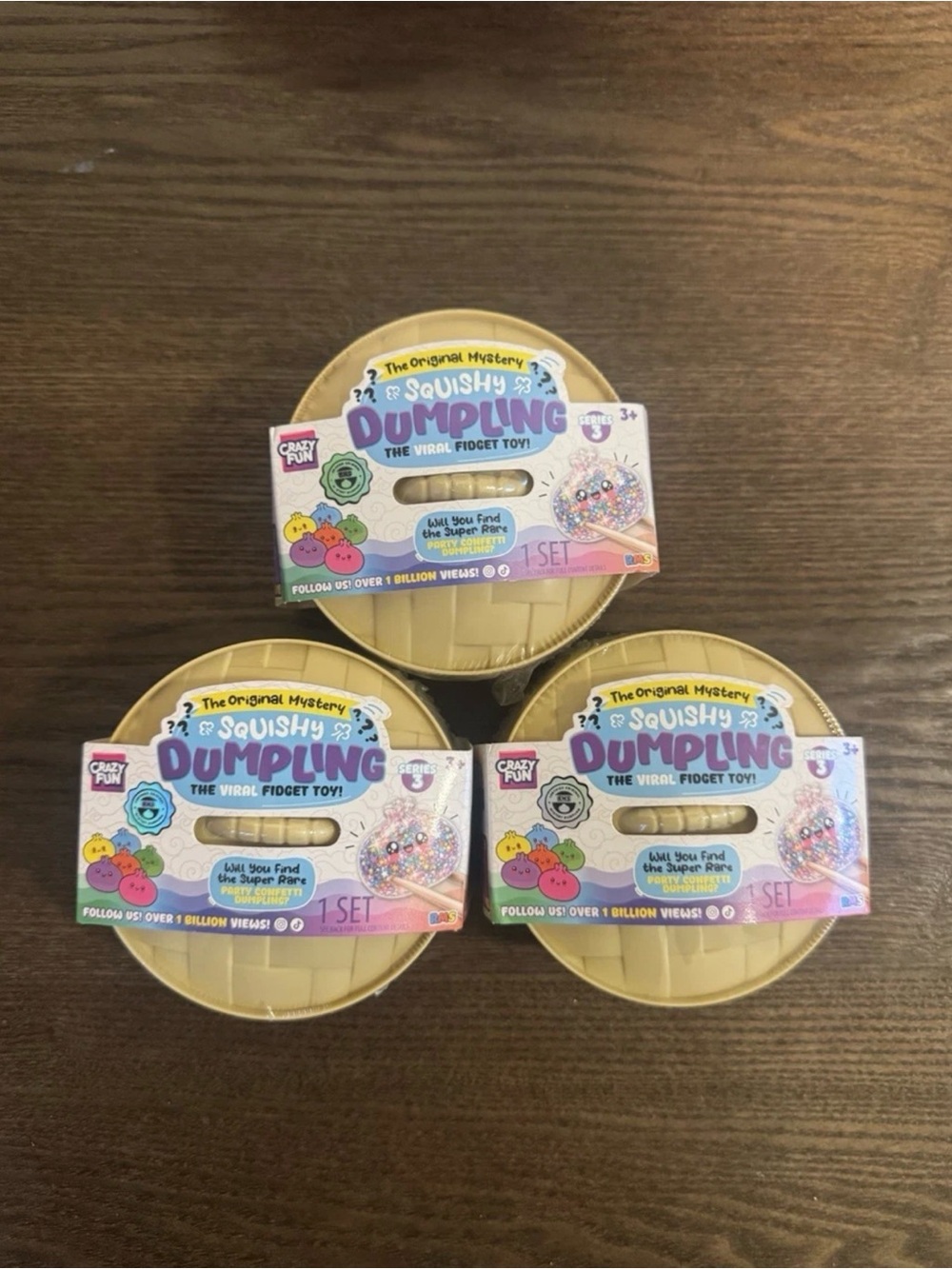 Crazy Fun RMS Confetti Dumpling Series 3 - Set of 3 SEALED